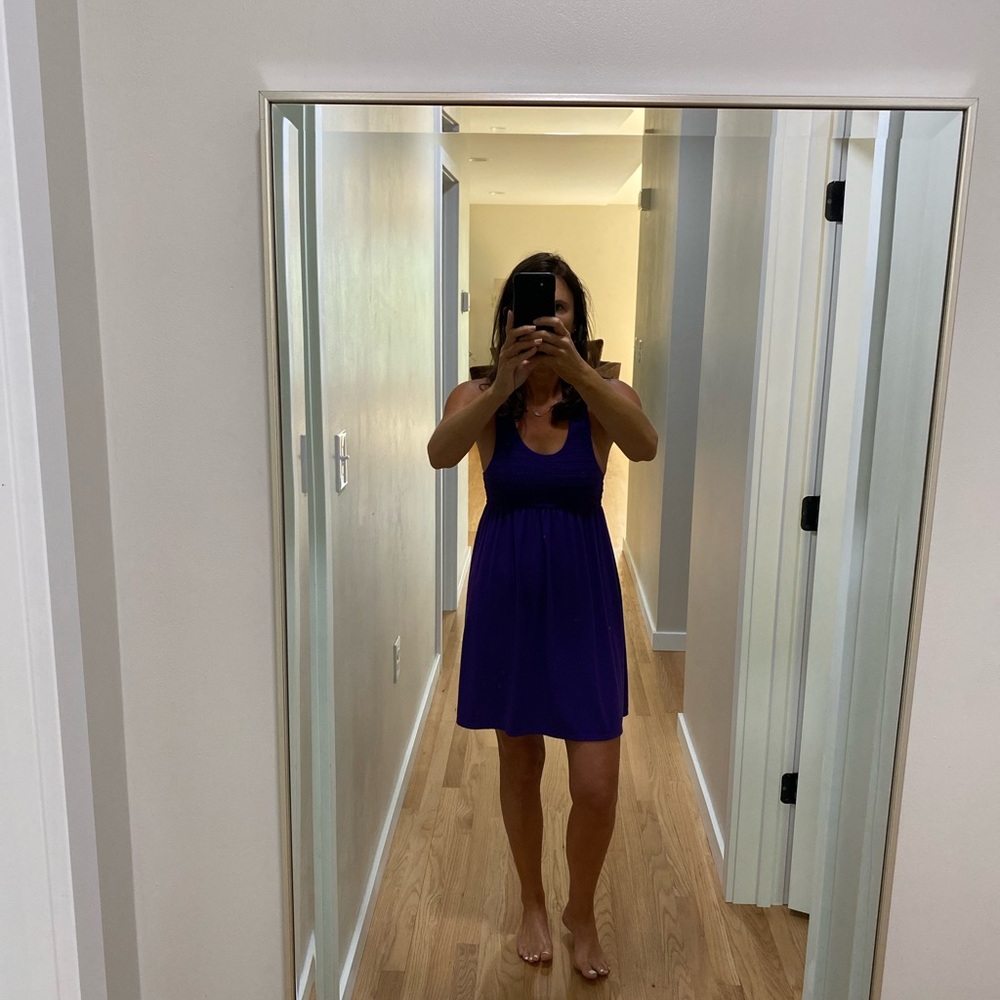 Purple Racer Back Summer Dress - Picture 2 of 5